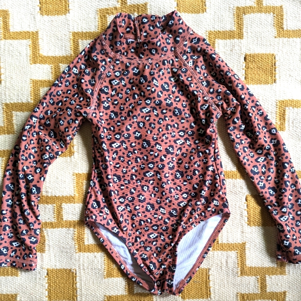 Cotton On Kids Leopard Rashguard Swim Suit